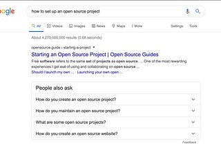 How to set up an Open Source project