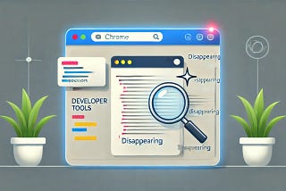 How can I inspect disappearing element in a chrome browser?