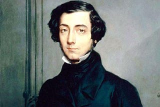 A color portrait of Alexis de Toqueville