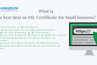 What is the best deal on SSL Certificate for Small business?