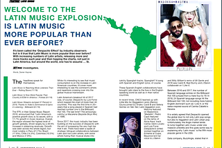 WELCOME TO THE LATIN MUSIC EXPLOSION: