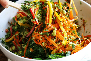 Chopped Thai Salad with Sesame Garlic Dressing