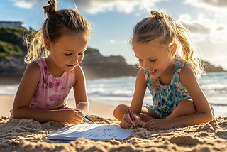 Writing On The Beach