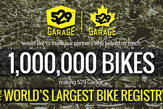 529 Garage surpasses one million searchable bicycles worldwide