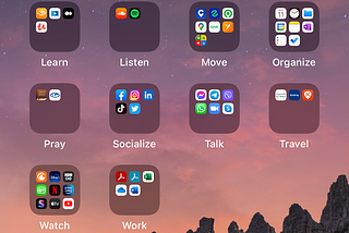 “What do I want to do?” — Ask this the next time you want to organize your apps