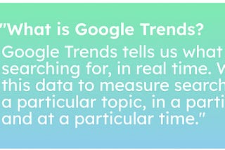 How and why to use Google Trends