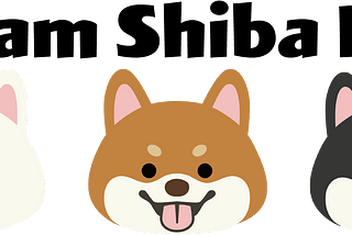 illustration of 3 shibainu dogs and text ‘team shibainu’