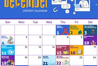 What To Post: December Content Calendar For 2022