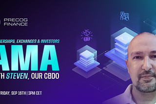 Partnerships, exchanges and investors — An AMA with Steven, our CBDO