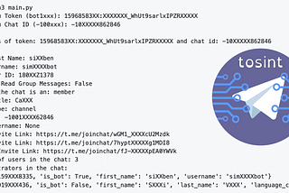 TuesdayTool 22: TOSINT, Your Telegram Investigation Buddy
