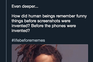 The #LifeBeforeMemes Generation