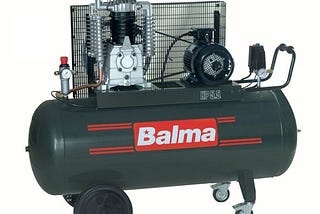 Balma Air Compressor, BAL-B26–150CM2, Single Phase, 2 HP, 10 Bar, 150 Ltrs