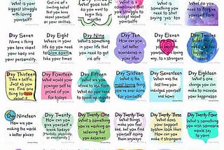 I’ll be participating in this #30dayselflovechallenge, partially to meet my writing goals, but also…