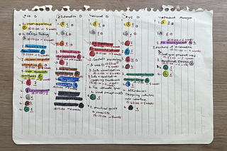 This is the first draft of the study plan that night. I know not the best handwriting, but I wrote it fast, with stress and excitement