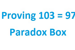 Proving Any Two different Numbers are Equal — Paradoxical Solution