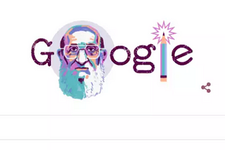 Imagem do logotipo do Google, com o rosto do Paulo Freire