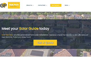 Gold Path Solar website