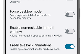 Android 14: cross-activity predictive back animation and lifecycle