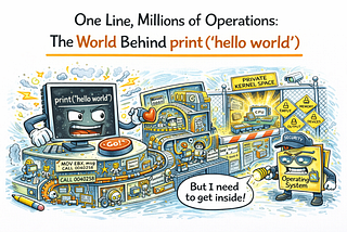 One Line, Millions of Operations: The World Behind print("hello world")