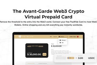 The Avant-Garde Web3 Virtual Prepaid Card