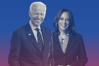 Former Vice President Joe Biden and Senator Kamala Harris standing next to each other. (joebiden.com)