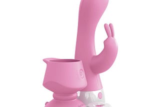 Pink vibrating bunny with suction cup