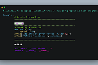 Let’s learn about the special variable __name__ in python.