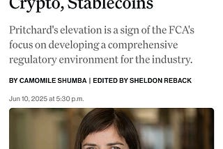 FCA Appoints Sarah Pritchard as Deputy CEO to Oversee UK Crypto and Stablecoin Regulation