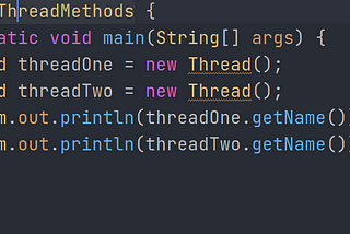 Java Thread Methods