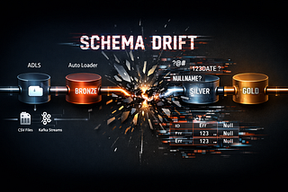 Schema drift breaking data pipeline: Bronze, Silver, Gold layers with ADLS, Auto Loader, and streaming data issues