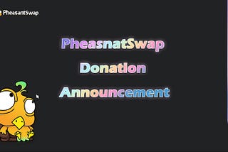 PheasantSwap Donation is Now Live
