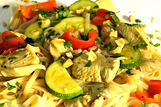 Asian — One Pot Thai-Style Rice Noodles