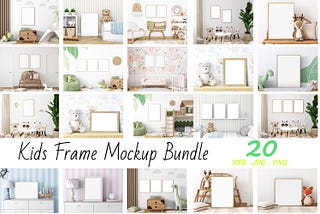 Frame Mockup Kids Bundle Boho $20