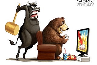 A Blockchain Gaming Bearpost from a Blockchain Gaming Bull