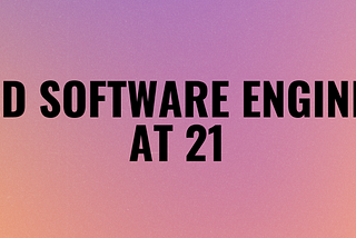 Lead software engineer at 21
