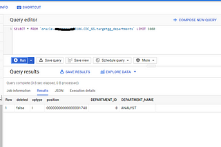Oracle GoldenGate Supported RDBMS to GCP Big Queries