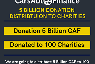 5 Billion CAF Distribution to 100 Local Charities