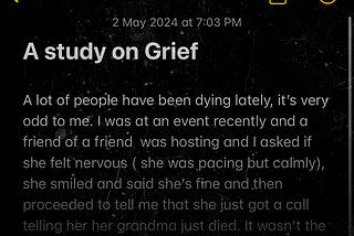 A study on Grief