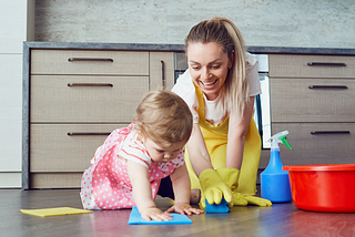 Teach your child the values of cleaning and make them to do it willingly!