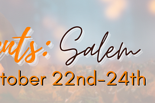 Top Events in Salem County (10/22–10/24)