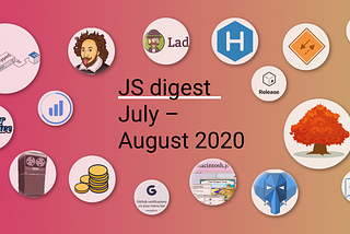 60 most popular JS repositories on GitHub in July and August 2020