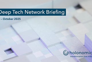 Abstract digital artwork representing AI, human soul, and epistemology — Deep Tech Briefing #3 — Holonomics 2025