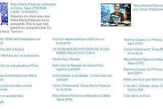 Los Fariseos del Periodismo con ustedes Rosa María Palacios y sus valores morales