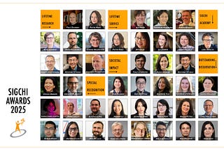 The 2025 SIGCHI awardees. Also listed in the post below.