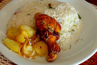 How to make homemade chicken with tarragon with rice dish