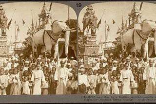 23 stereoscopic views of early 1900s Burma
