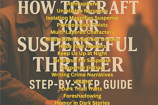 How to Craft Your Suspenseful Thriller — Now on Amazon!
