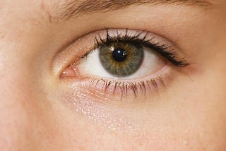 Close-up photograph of a human eye