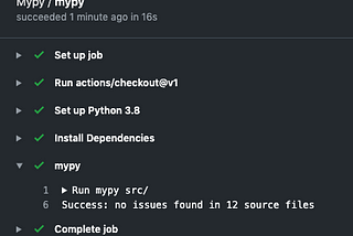 Mypy for | Github Action