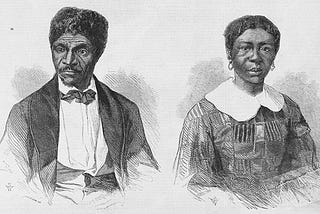 Dred Scott with his wife Harriet, drawn in pencil.